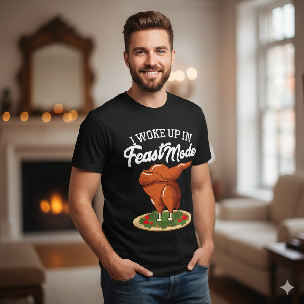 I Woke Up In Feast Mode Funny Turkey Thanksgiving Shirt