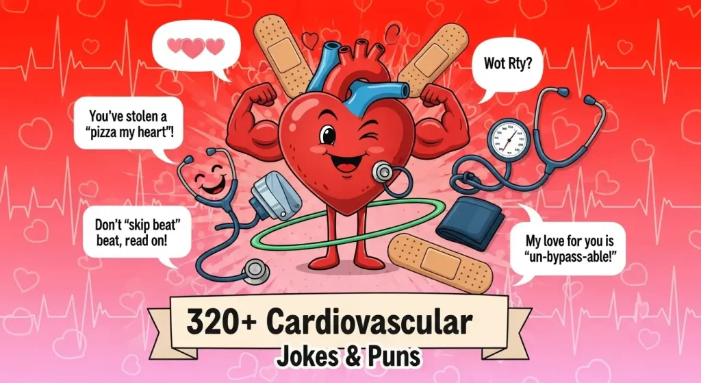 Cardiovascular Jokes & Puns One-Liners and Adult Twist