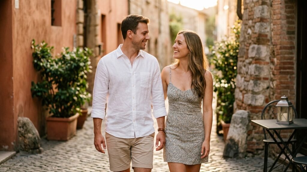 gemini prompt couple technique for authentic sunlit couple photography