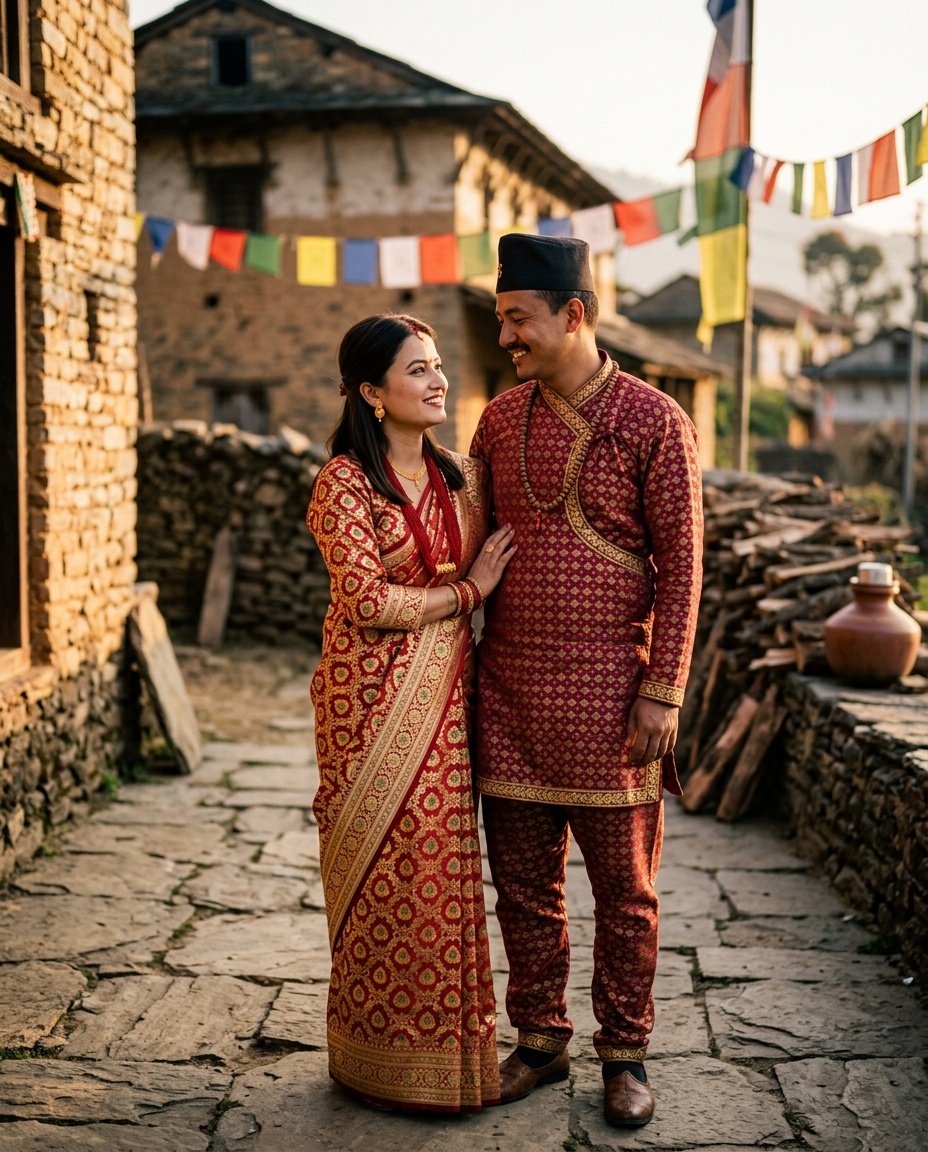 gemini photo editing gemini images nepali couple portrait style gemini photo editing gemini images nepali couple in traditional wear