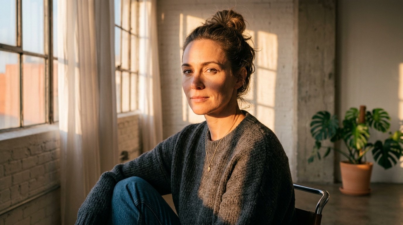 gemini ai girlfriend editorial portrait style with golden hour light gemini ai girlfriend look with soft morning light and warm tones