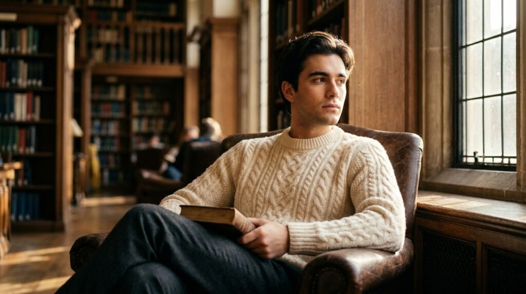 prompt for gemini ai photo prompt boy library portrait setting