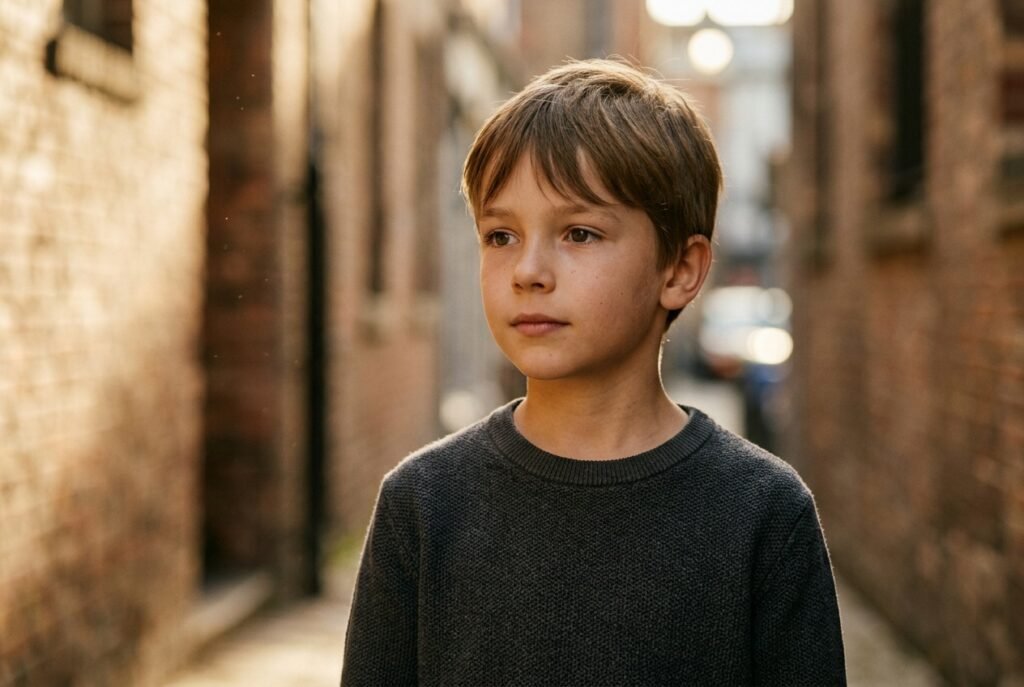 gemini ai photo prompt for boy style portrait in golden hour light
