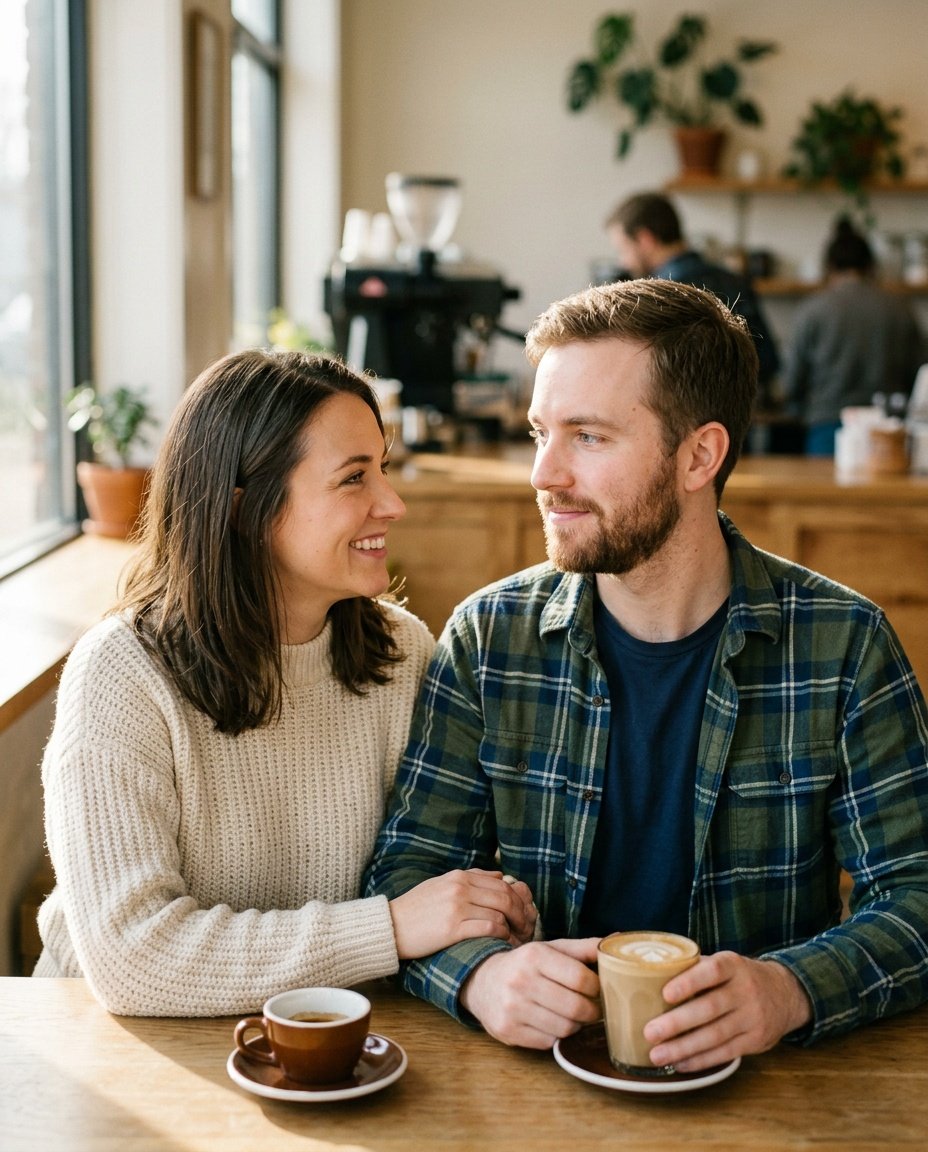 gemini prompt for photo editing couple in a cafe