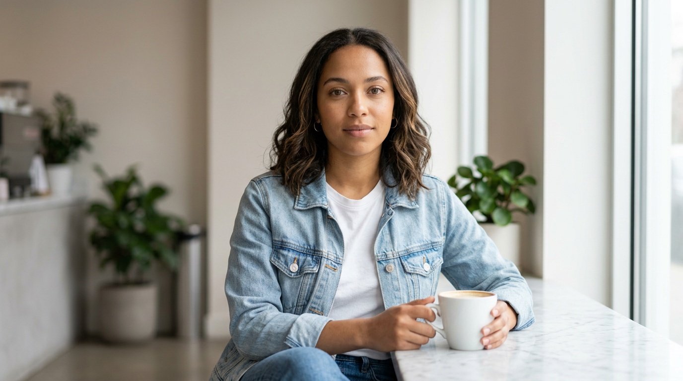gemini ai photo prompt copy paste trending girl coffee shop style