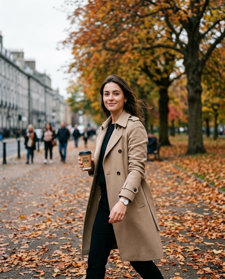 girls gemini ai prompt autumn city style girls gemini ai prompt walking in autumn city scene