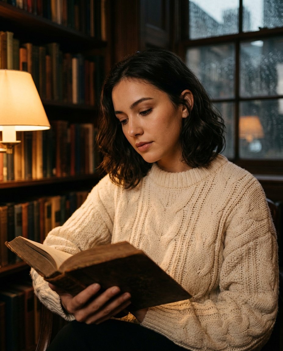 google gemini prompt ideas for girls featuring library study setting