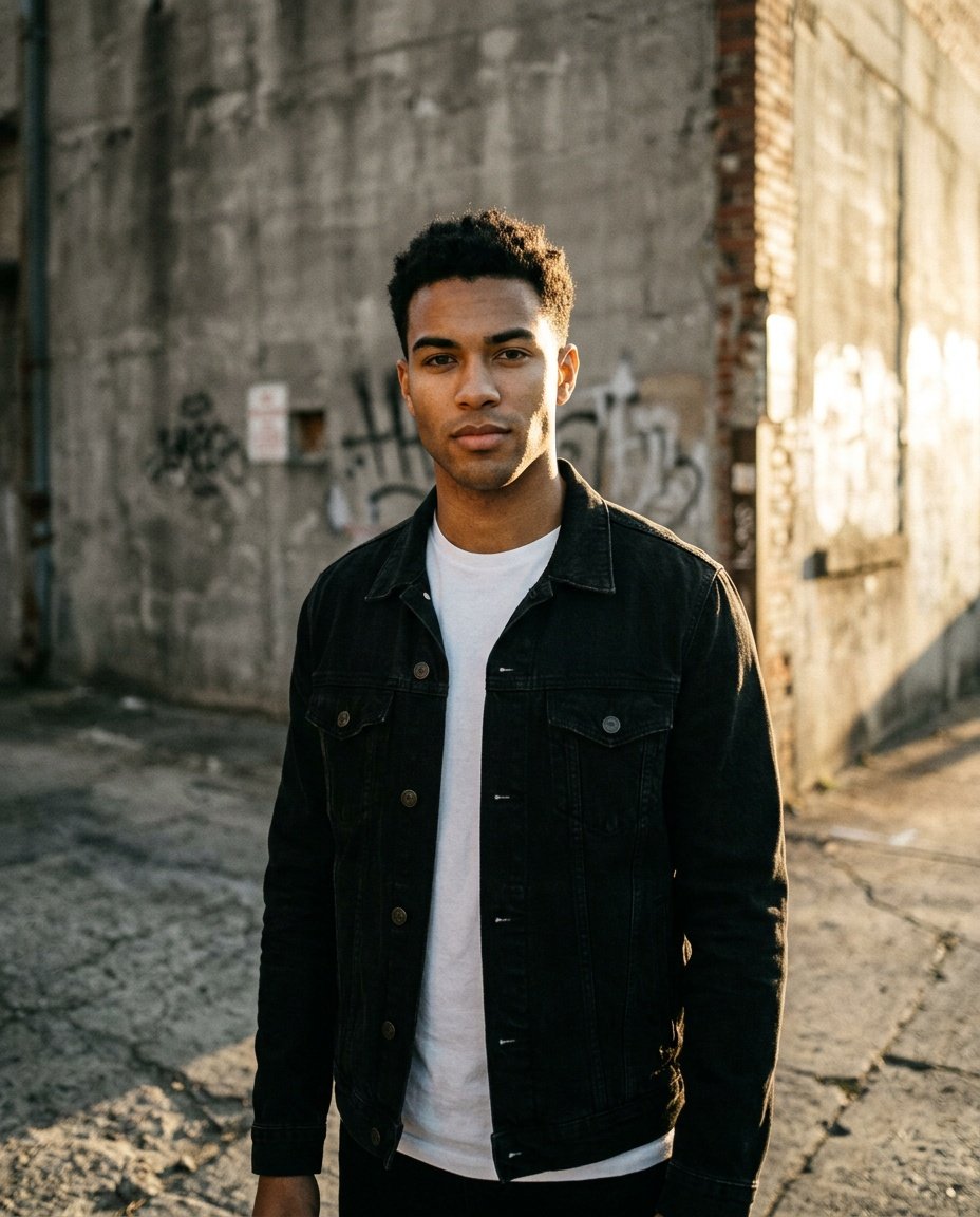gemini photo prompt for boys used for urban portrait
