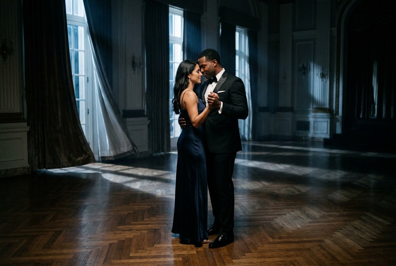gemini ai couple prompts for moonlit ballroom lighting