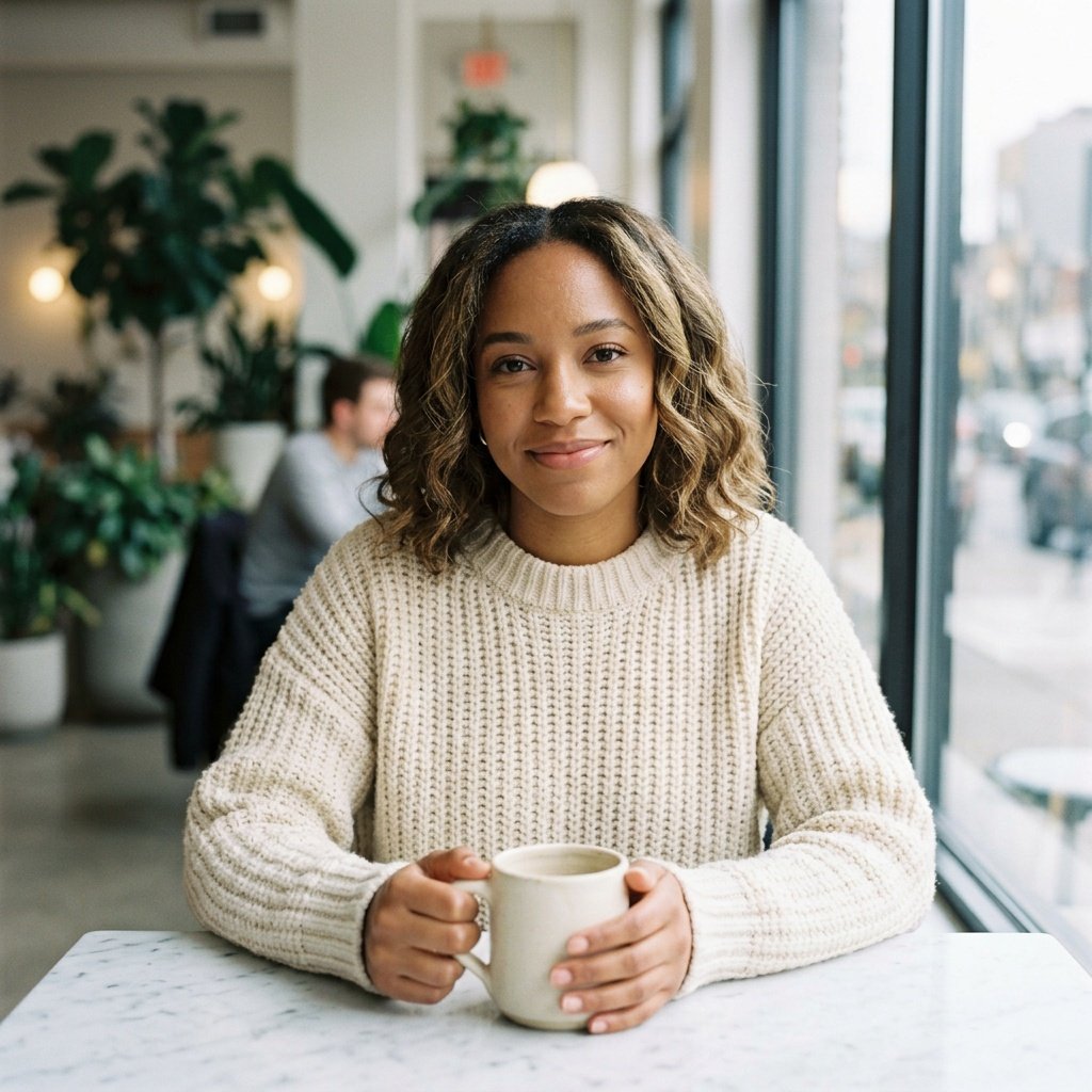 gemini ai prompt trending for girls in coffee shop setting