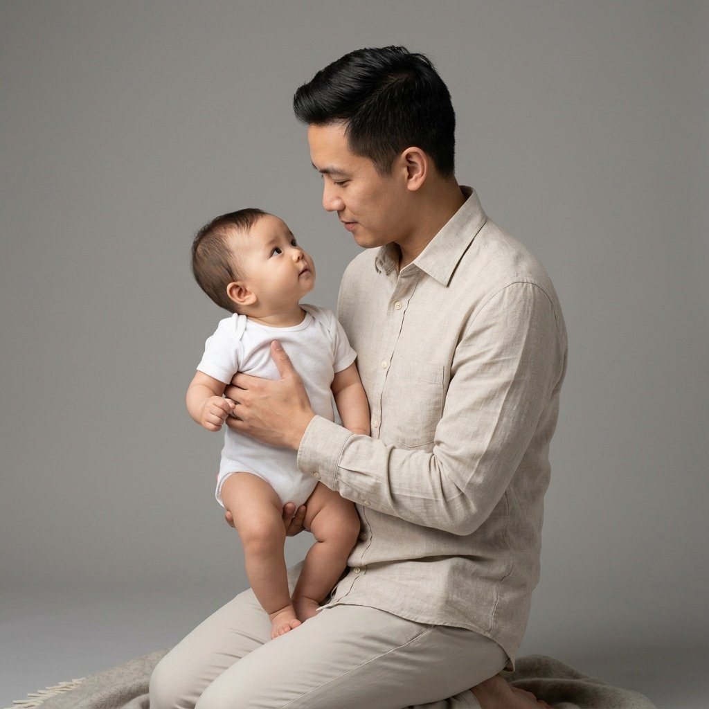 studio baby girl photoshoot session with clean lighting