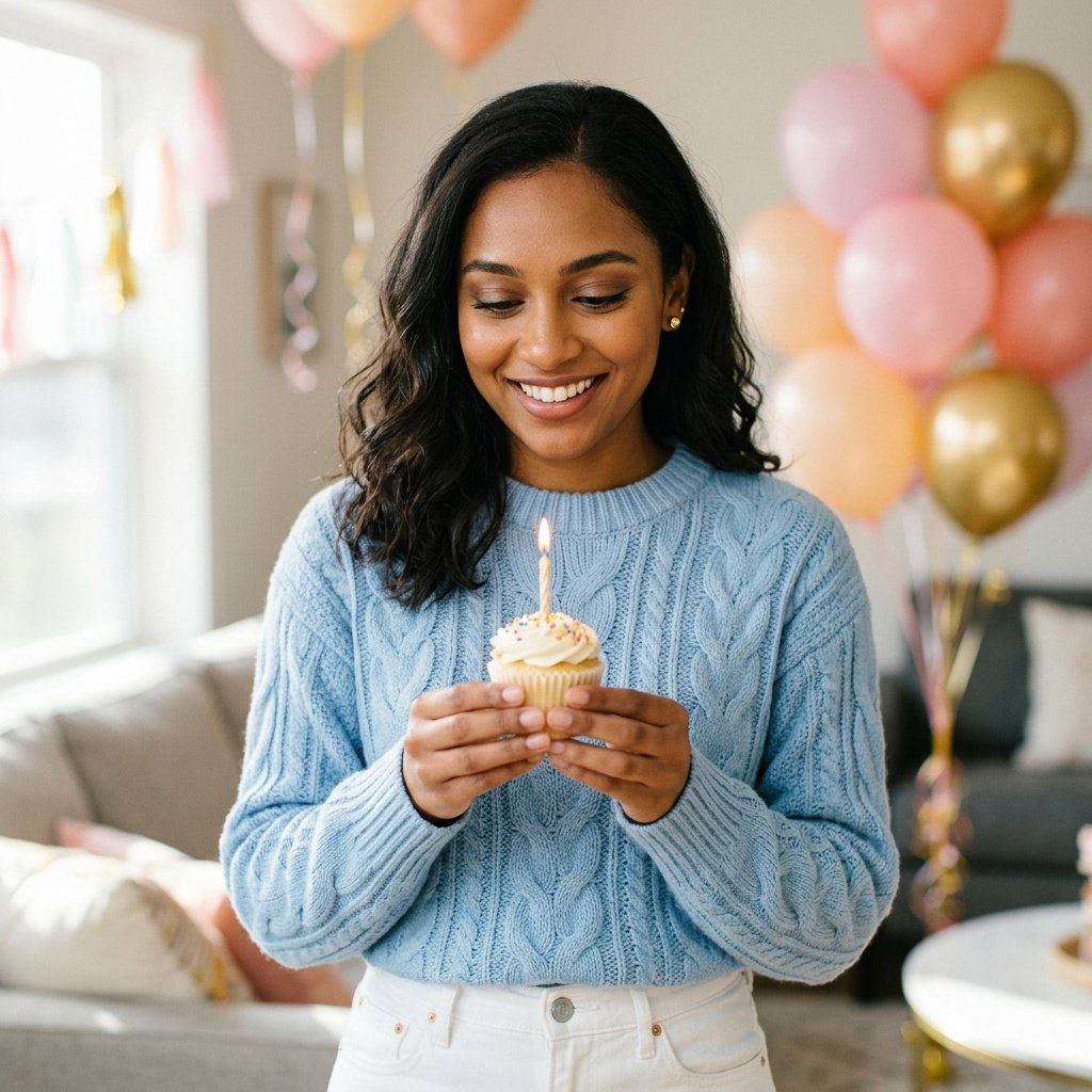 gemini birthday prompt for 2 year girl setting with festive decorations