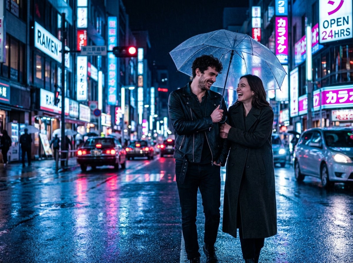 google gemini couple photo editing prompt for night city life