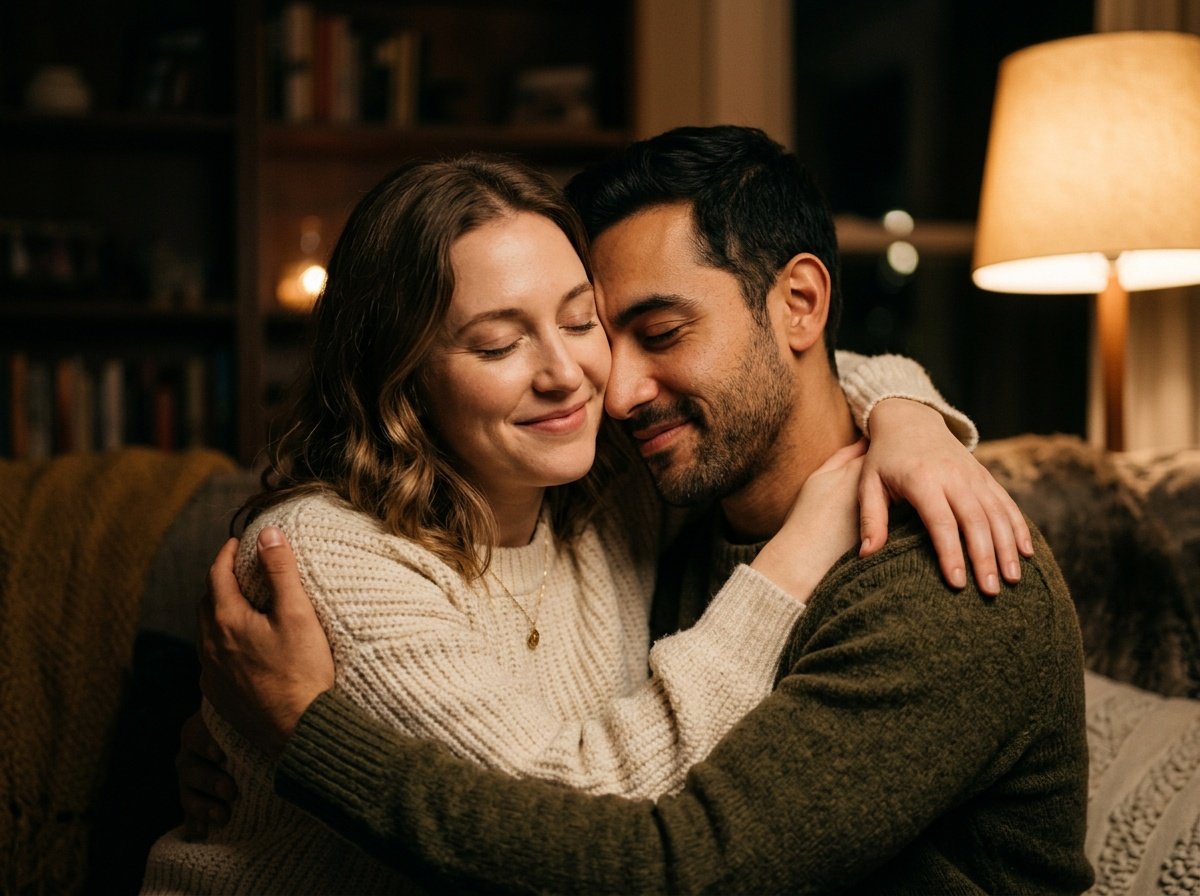 couple hugging prompt for gemini ai result showing warmth