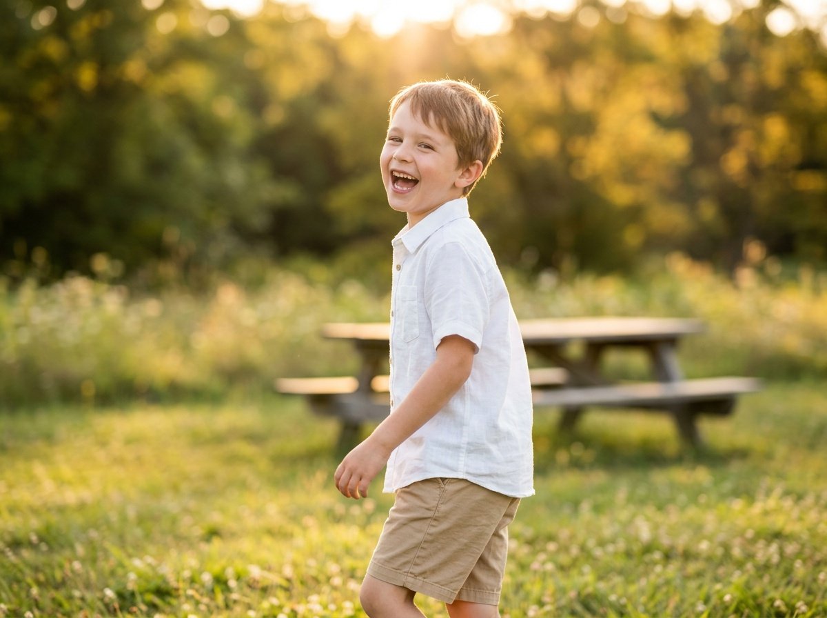 boys prompt gemini for golden hour birthday lighting