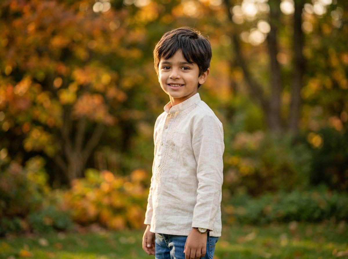 gemini ai prompts for boys used to create a golden hour portrait