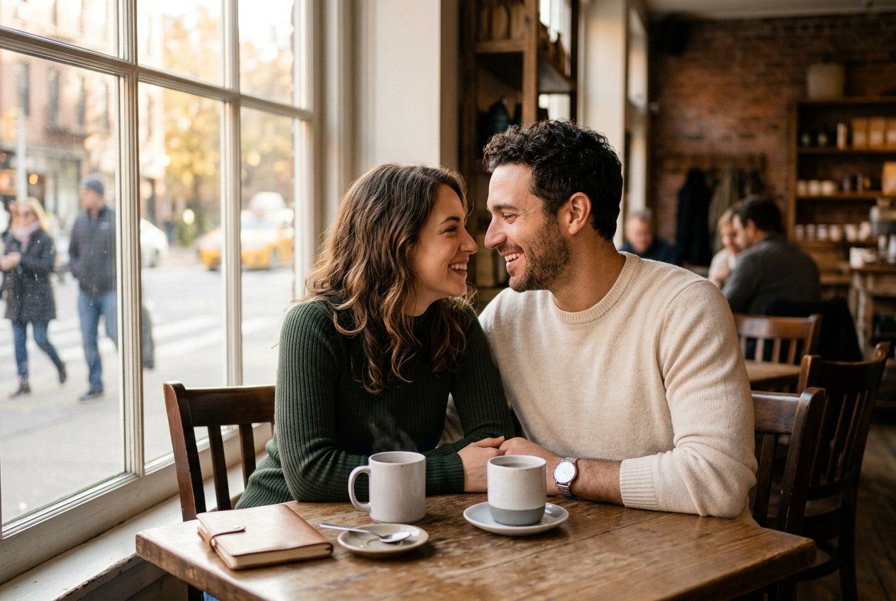 couple gemini prompt for cafe background lighting gemini couple photo prompt used in a cafe setting