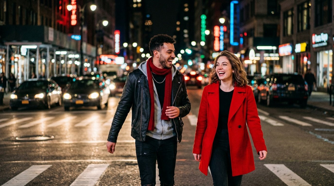 gemini couple prompts for urban night scene couples gemini prompt for city night walk