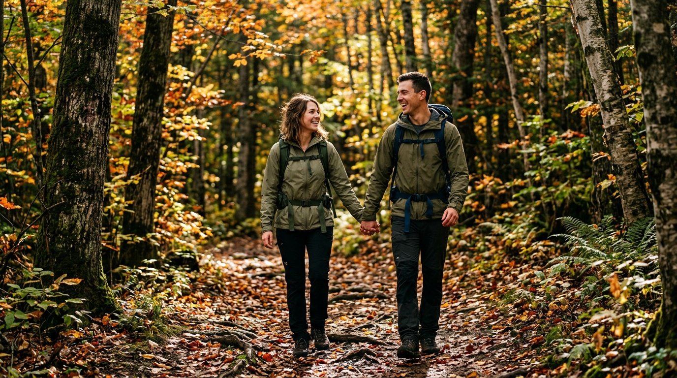 couple prompts for gemini ai to create forest autumn scene