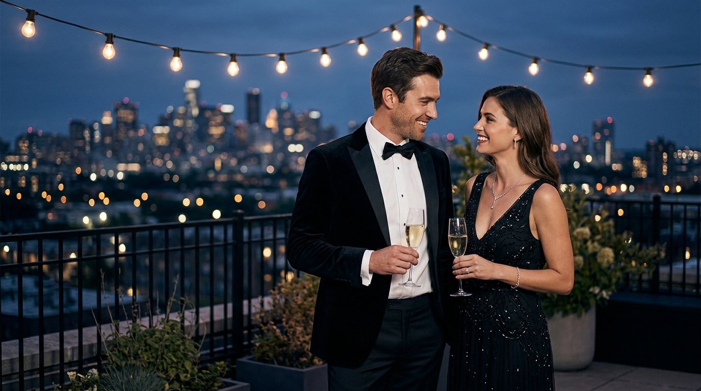 gemini prompt couple rooftop celebration technique final gemini prompt couple example in rooftop setting