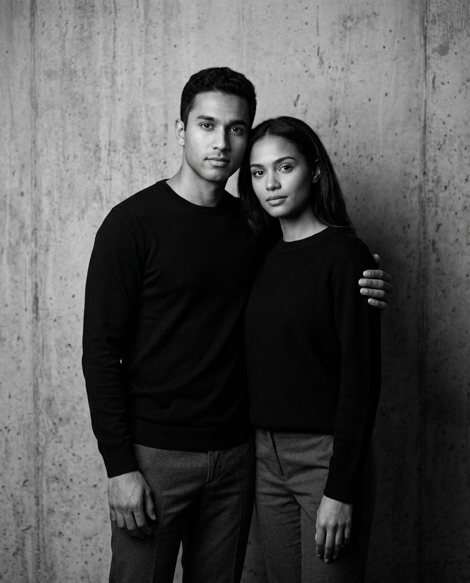 prompts for gemini ai for couples resulting in classic portrait