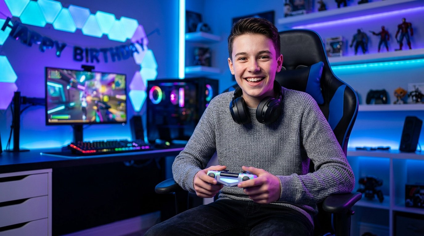 gemini ai birthday prompt boy for gaming room setup